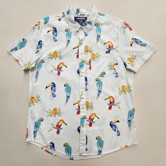 Chubbies Short Sleeve Regular Fit Button Down M - Picture 2 of 7